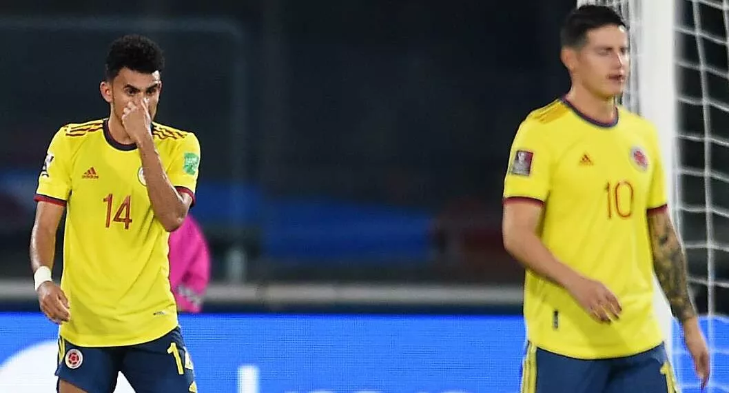 Foto de Luis Díaz y James Rodríguez en Selección Colombia, en nota de momento de ambos que remarcó Díaz.