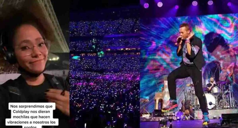 Imagen de un concierto de Coldplay a propósito de que ofreció chalecos tecnológicos para sordos en sus conciertos