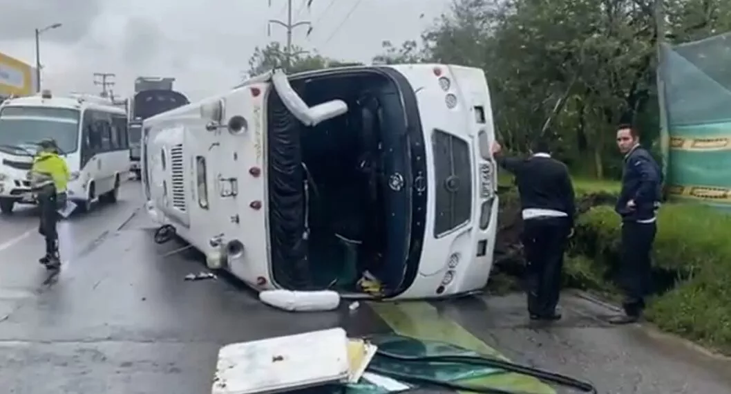 Video de accidente hoy en Bogotá que dejó niños heridos en ruta