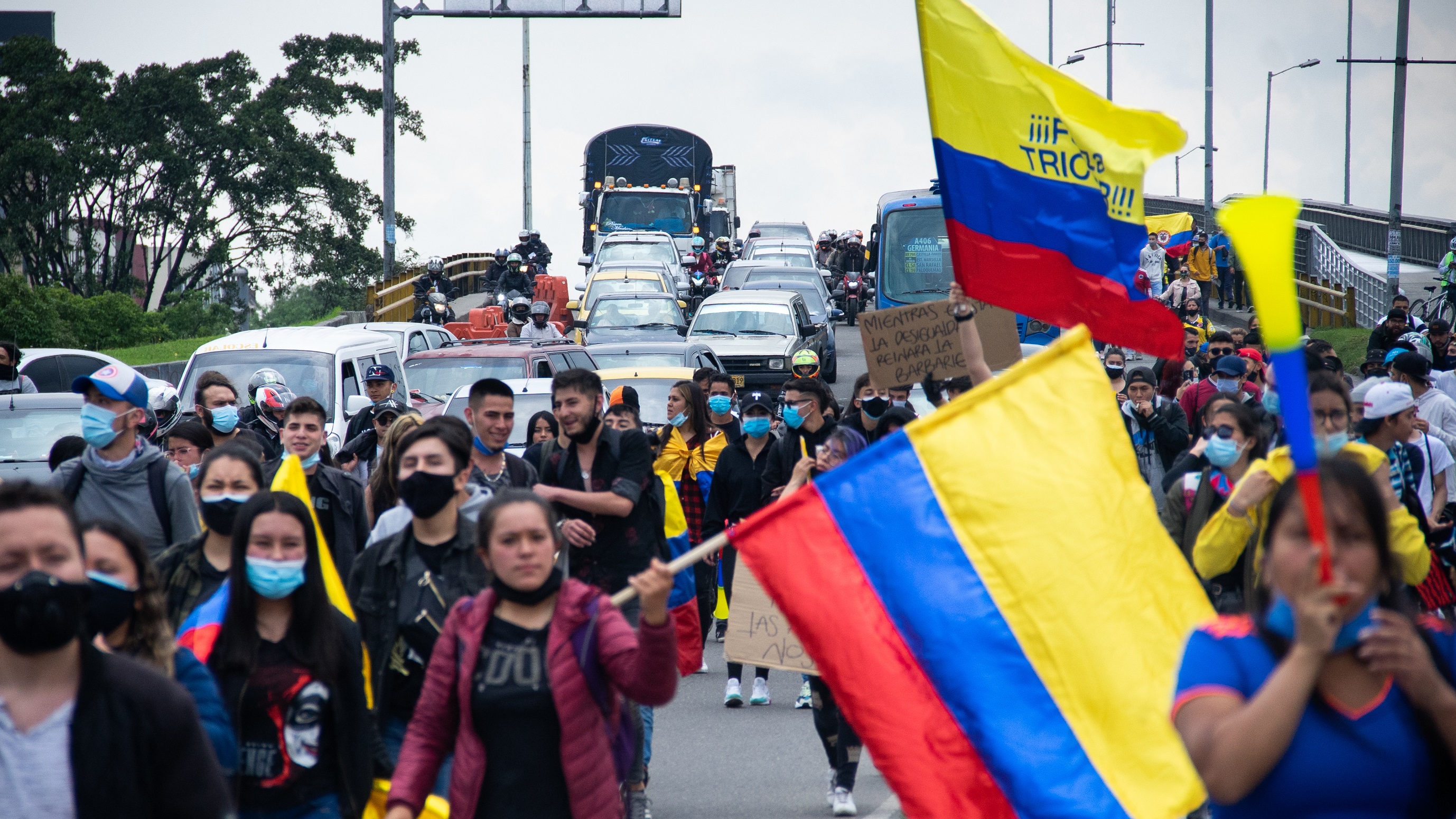 Cómo están las protestas, la movilidad, las manifestaciones y el tráfico en Bogotá hoy 28 de abril de 2022.