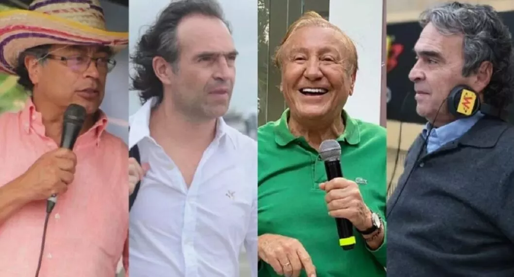 Gustavo Petro, Federico Gutiérrez, Rodolfo Hernández y Sergio Fajardo