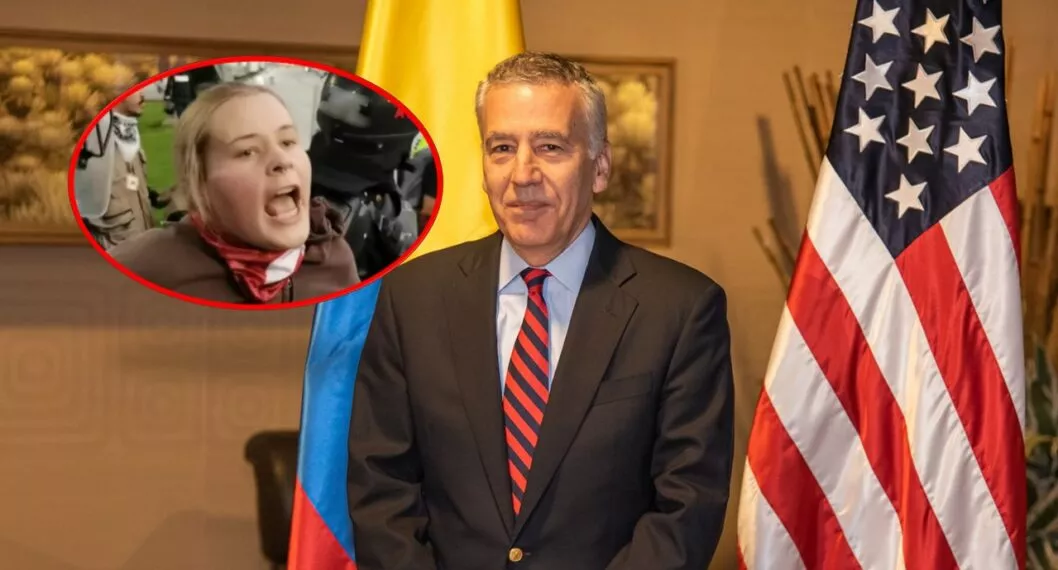 Embajador de Estados Unidos se pronuncia sobre extranjera capturada en protestas de Bogotá.