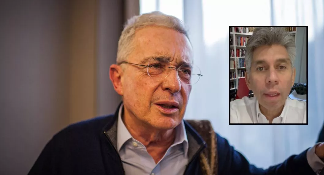 Álvaro Uribe y Daniel Coronell, a propósito de que el periodista denunció que el expresidente tiene predio, cerca de El Ubérrimo, sin títulos legítimos y debe devolverlo (fotomontaje Pulzo).