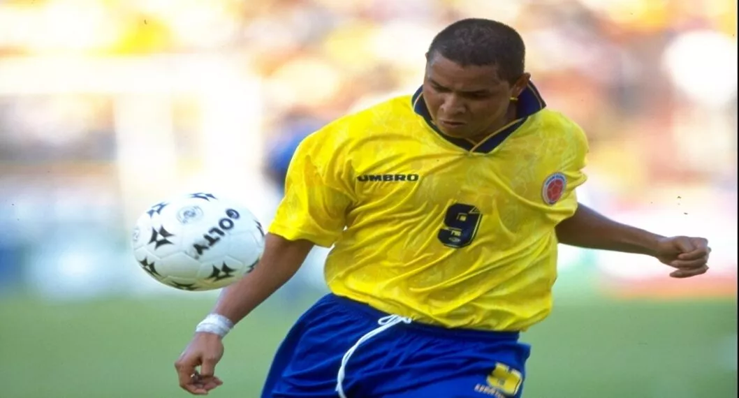 12 Feb 1997:  Rene Ivan Valenciano of Colombia in action during the World Cup qualifier against Argentina in Barranq, Colombia. Argentina won 1-0.  Mandatory Credit: Allsport UK /Allsport