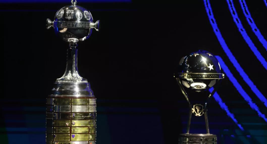 Trofeos de Copa Sudamericana y Copa Libertadores, a propósito de la decisión de Conmebol sobre multas por discriminación.