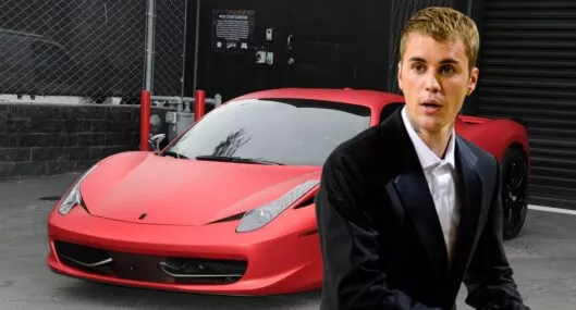 Carro Ferrari y Justin Bieber ilustran nota sobre reglas de la empresa de carros que deben cumplir los que compran alguno de sus carros (Fotomontaje de Pulzo)