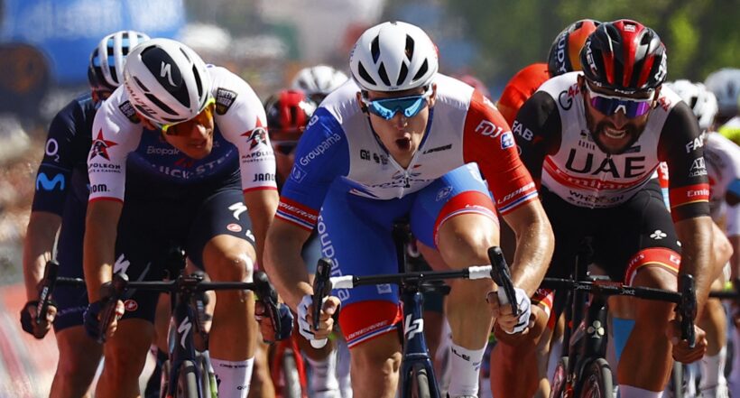 Fernando Gaviria se molestó por no ganar en la etapa 5 del Giro de Italia 2022 hoy.