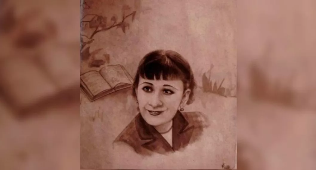 Retrato de Luz Stella, pintura del artista Eduardo Mogollón.