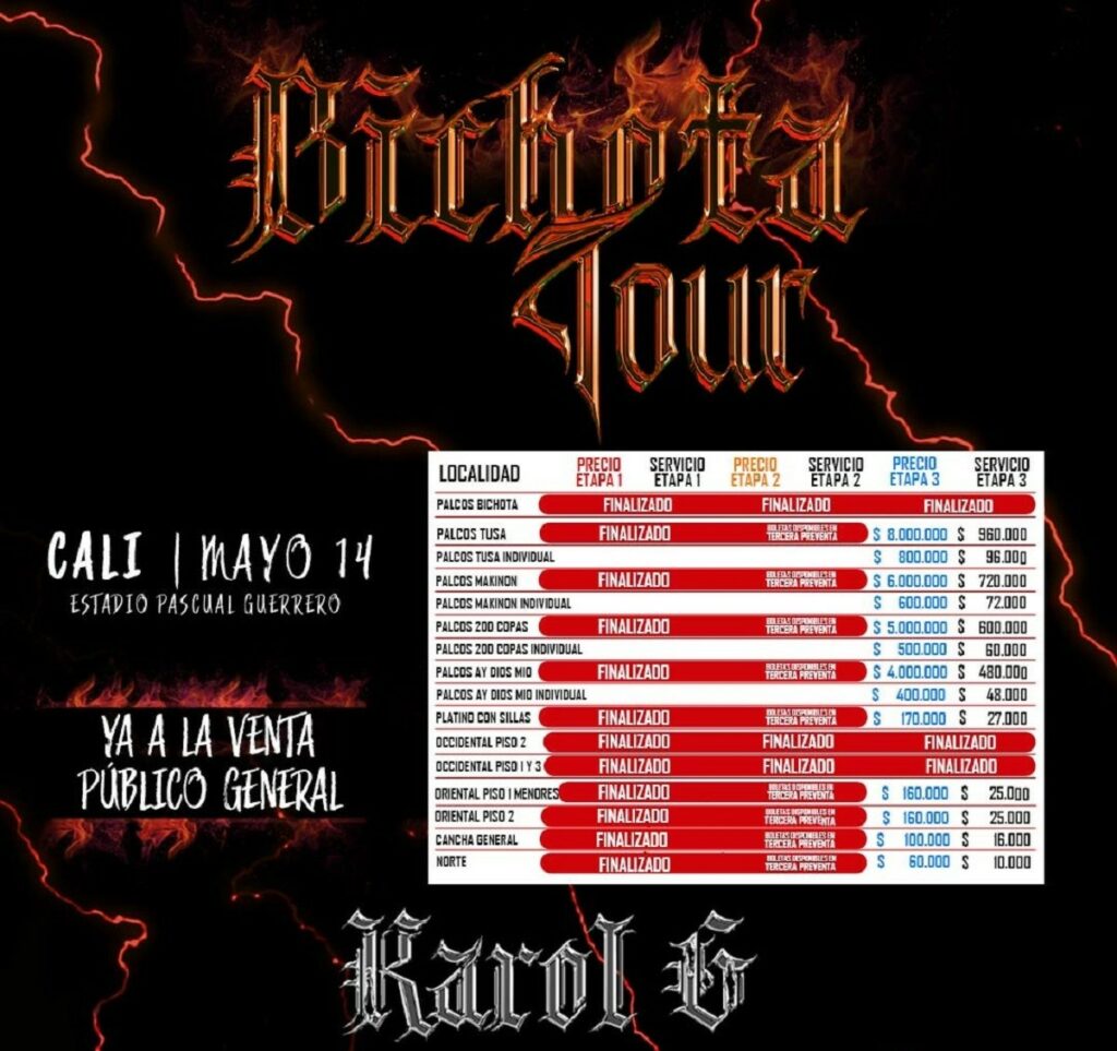 Conciertos de Karol G en Bogotá y Cali en mayo dónde son, boletas y