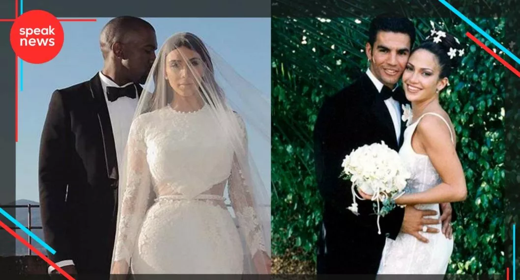 Imagen de las famosas como Jennifer Lopez y Kim Kardashian que se han casado más de 3 veces