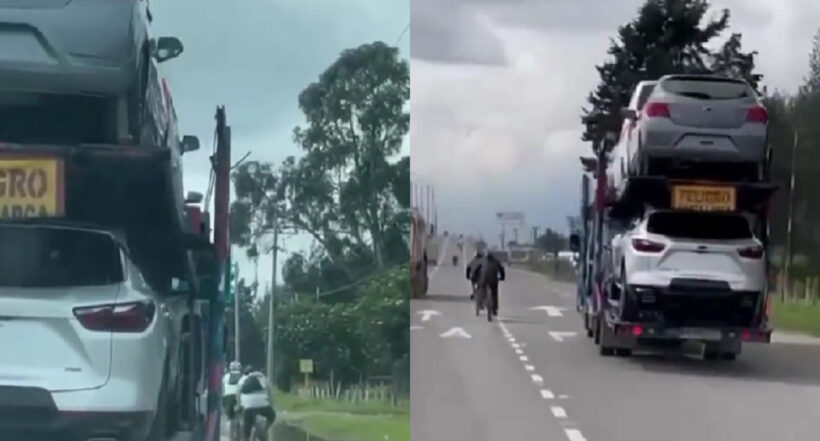 Video de conductor que cierra a ciclistas en vía Funza a Bogotá