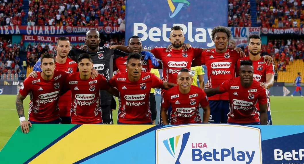 Imagen de los jugadores de Independiente Medellín que le ganó a Pasto y clasificó cuarto en Liga BetPlay