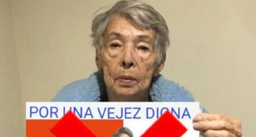 Alicia Franco, uribista de 87 años. 