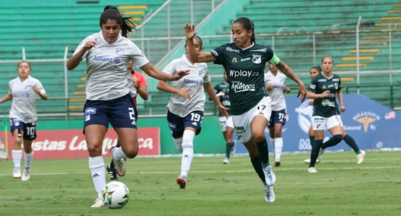 Escena del partido Cali vs Millonarios de la Liga Femenina BetPlay Dimayor 2022.