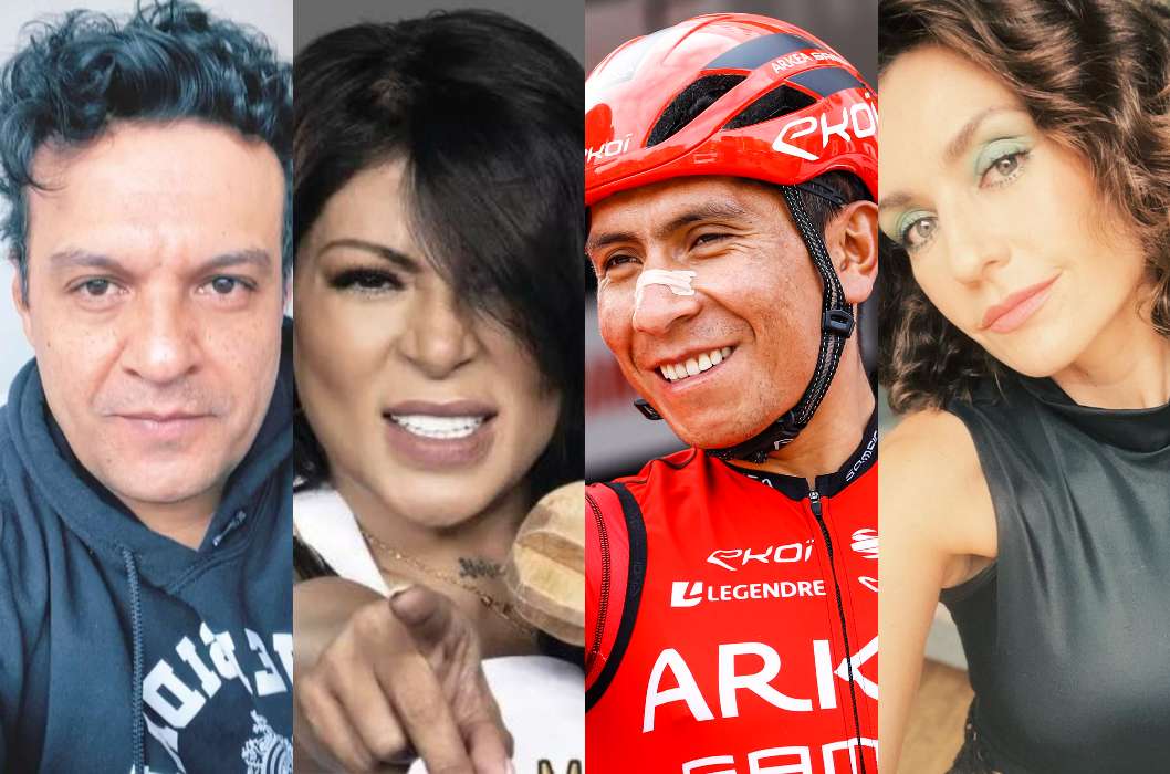 Foto de Julián Román, Marbelle, Nairo Quintana y Marcela Mar