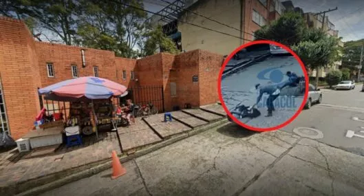 Video de la acción del personal de seguridad de la universidad Javeriana para evitar que fleteros se llevaran el dinero de una mujer, en Bogotá.