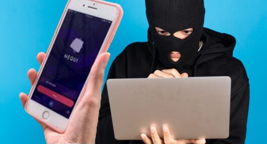 Imagen de Nequi y ladrón ilustran nota sobre modalidades de fraude en las que caen usuarios de la 'app'