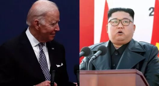 El presidente de Estados Unidos, Joe Biden, y el dictador norcoreano Kim Jong-un.