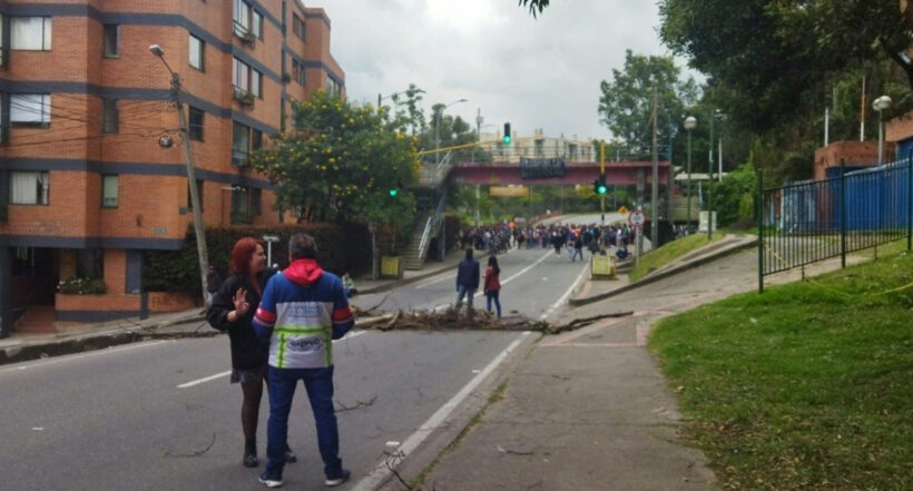 Protestas en avenida Circunvalar con calle 28.