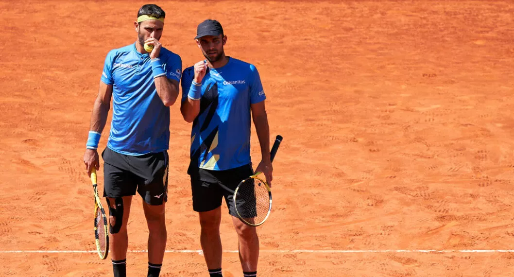 Imagen de Juan Sebastián Cabal y Robert Farah, quienes perdieron en primera ronda de Roland Garros