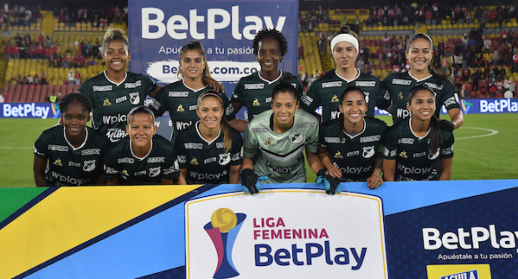 Imagen de las jugadoras de Deportivo Cali, que le ganó a Santa Fe y pasó a final de Liga Femenina contra América