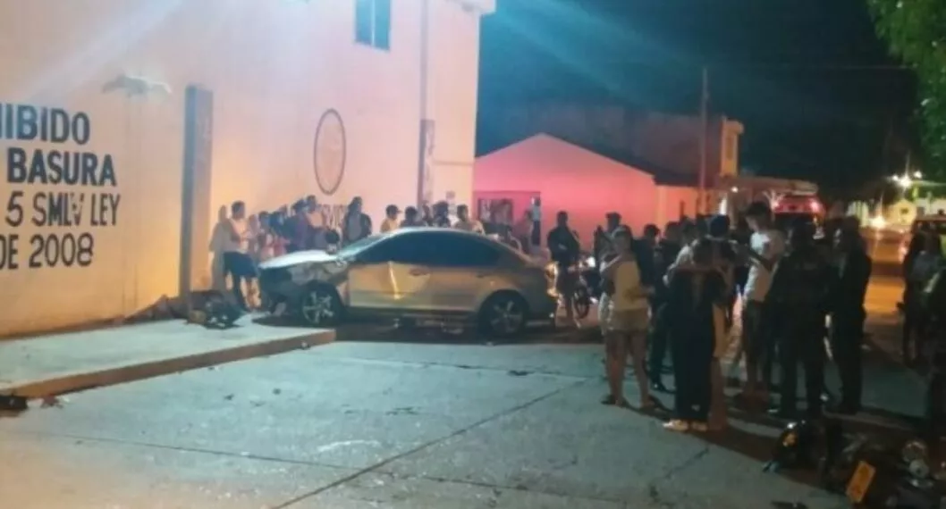 Imagen de accidente de tránsito en Valledupar que dejó dos mujeres muertas y una herida