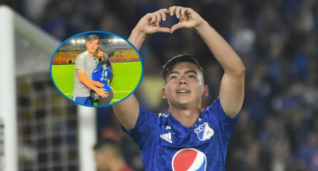 Daniel Ruiz anunció que será padre a su corta edad con su novia, previo al partido de Nacional vs. Millonarios.