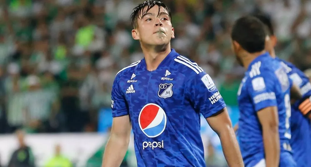 Daniel Ruiz celebrando gol que le hizo a Nacional ilustra nota sobre si tendrá niño o niña