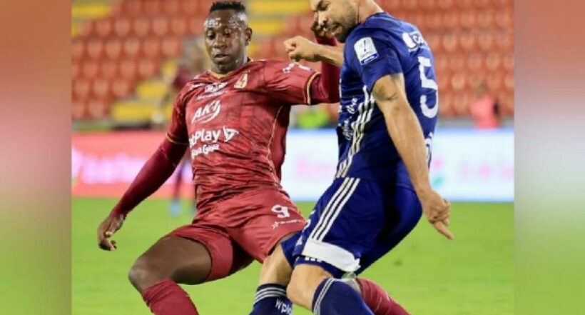 Imagen de los jugadores de Deportes Tolima, a propósito que Hernán Torres dijo estar feliz con el empate frente a Medellín