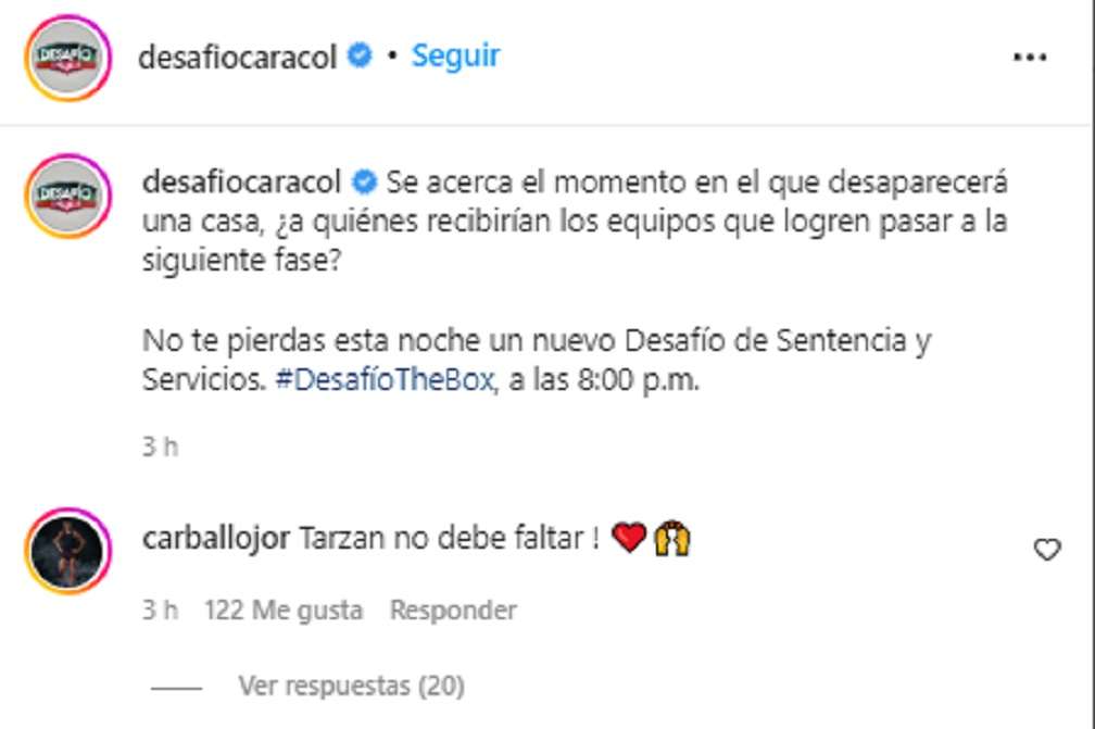Instagram @desafiocaracol