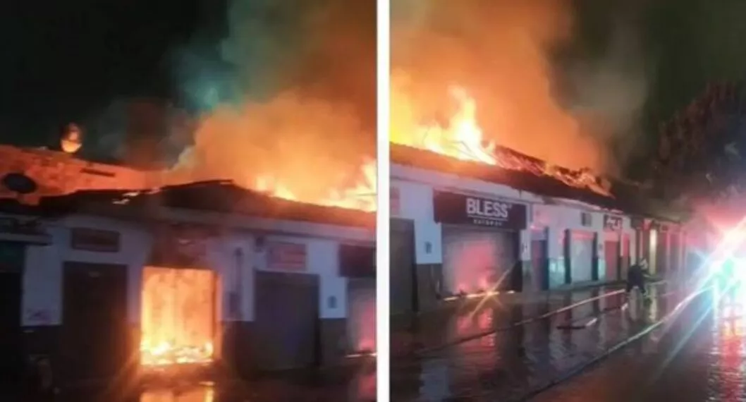 Autoridades y Alcaldía investigan si el incendio en el centro de Chía fue provocado
