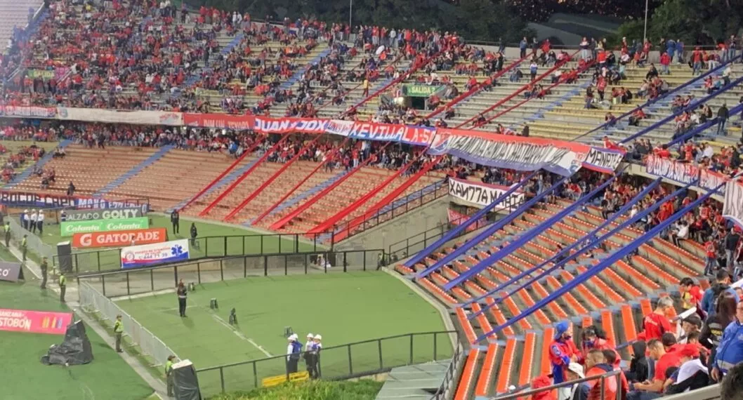 Imagen del estadio donde Independiente Medellín fue sancionado en tribuna sur de Atanasio ante Tolima