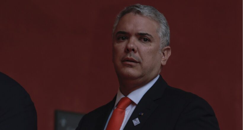 El presidente colombiano Iván Duque, a quien se le emitió orden de arresto por desacato.