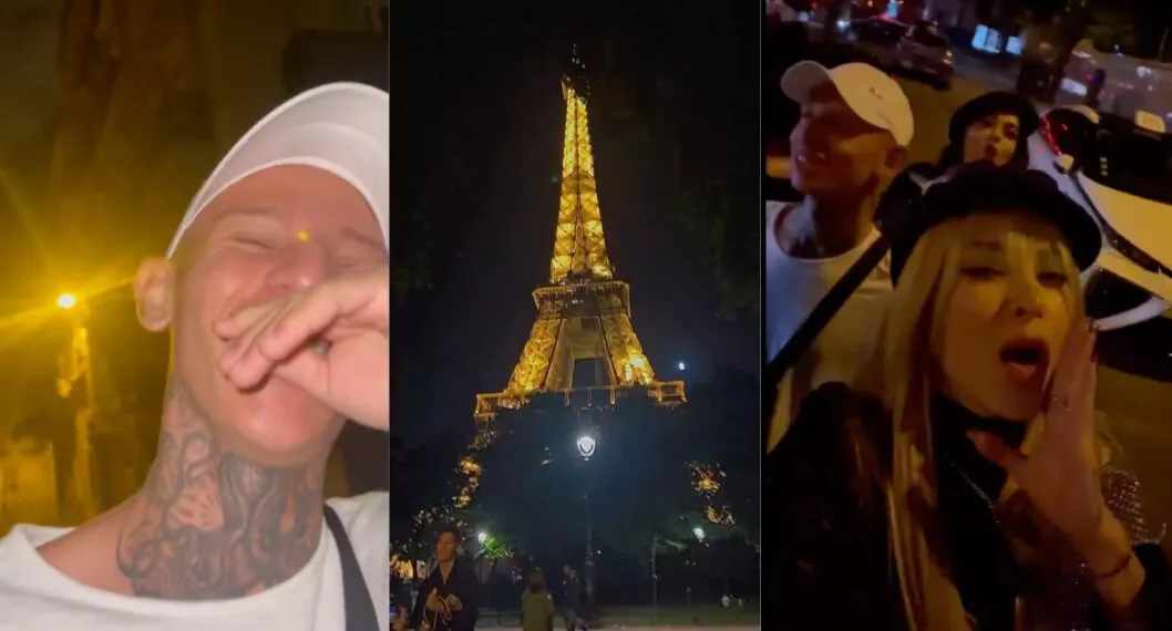 'La Liendra', Dani Duke y 'La Segura' hicieron el ridículo para ver la Torre Eiffel iluminada