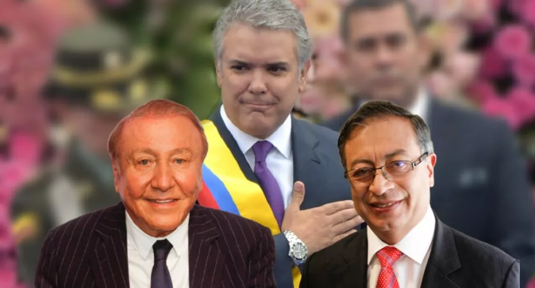 Iván Duque, Rodolfo Hernández y Gustavo Petro, a propósito de cuándo se posesiona el presidente de Colombia.