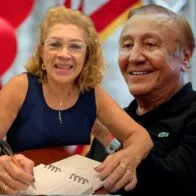 La esposa de Rodolfo Hernández, Socorro Oliveros, y el candidato 