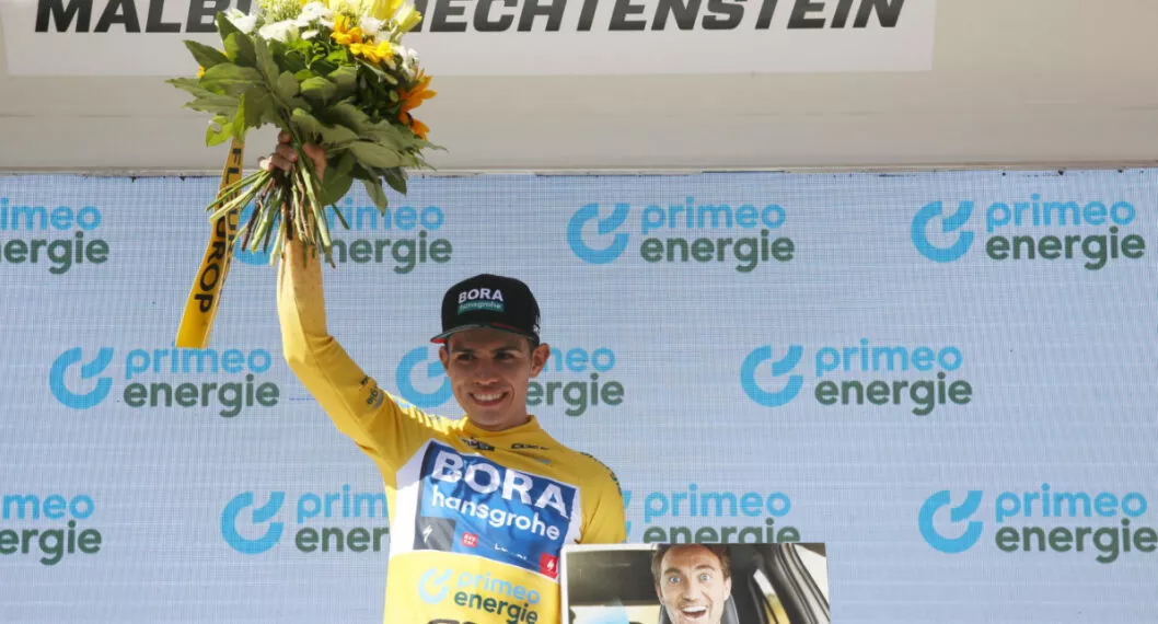 Sergio Higuita, a propósito de ser el nuevo líder de la Vuelta a Suiza.