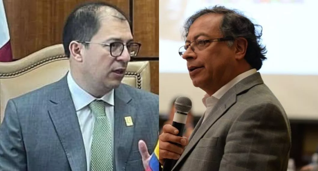 El fiscal general Francisco Barbosa y el presidente electo Gustavo Petro, quienes protagonizaron primer choque.
