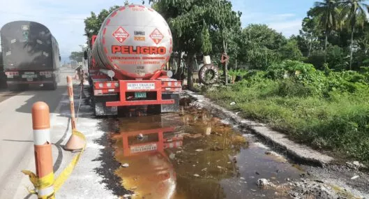 Sustancia química se derramó sobre el cruce de Chiriguaná: fauna y flora están afectadas 