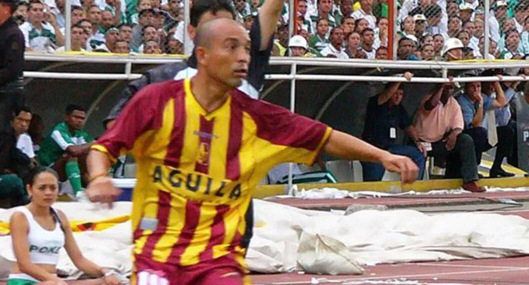 Imagen del jugador de Tolima, a propósito de que ya le hizo 2 goles a Nacional en las finales con Ricardo Ciciliano