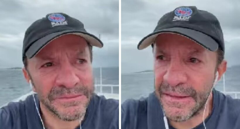 Pirry lloró al recordar a su papá en viaje al océano que lo hizo muy feliz