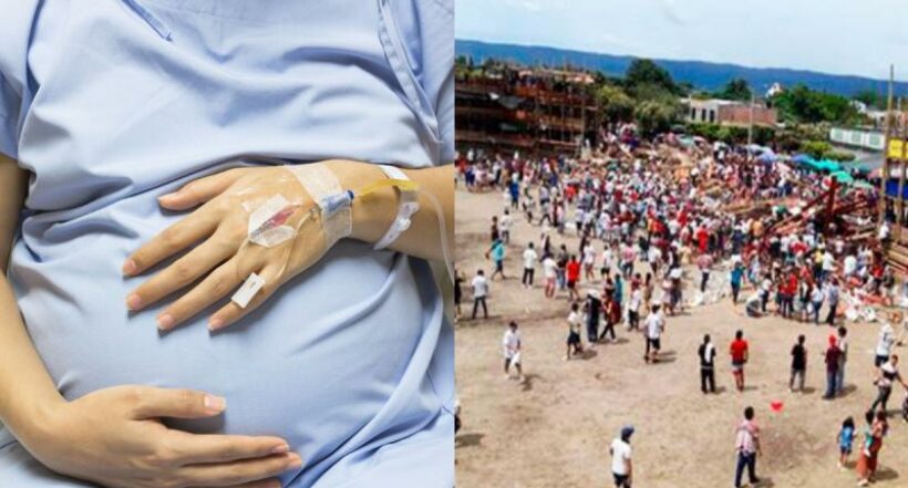 Imagen de la corrida de toros en el Espinal que dejó a 14 mujeres embarazadas heridas