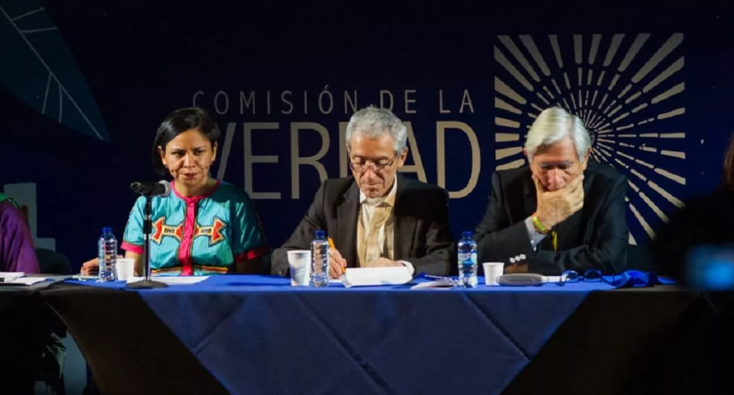 La Comisión de la Verdad, presentando su informe final del conflicto en Colombia este 28 de junio del 2022.