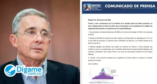 Gracias a Álvaro Uribe se acabaron los falsos positivos en Colombia
