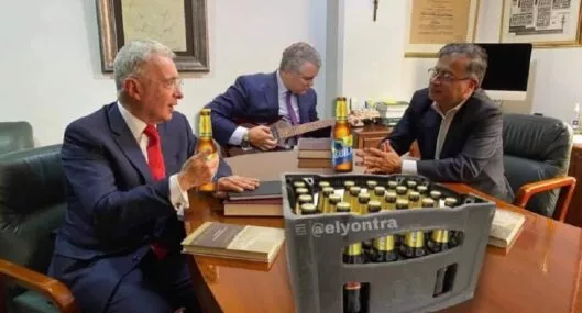 Meme de la reunión de Álvaro Uribe y Gustavo Petro 