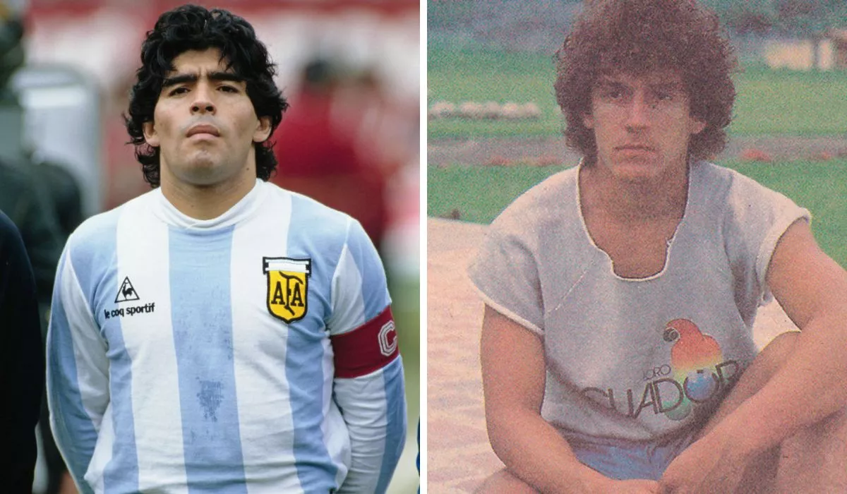 Imagen de Diego Maradona que dijo que John Édison Castaño era como él y acabó de recepcionista