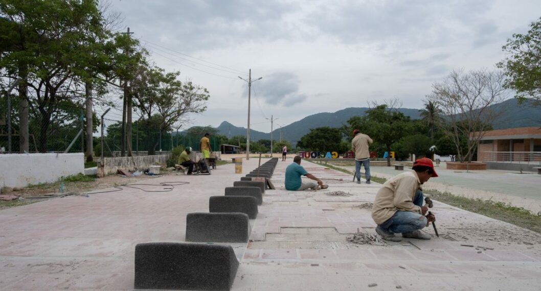 Imagen del Parque en honor a Diomedes Díaz que está abandonado y costó casi $ 3 mil millones