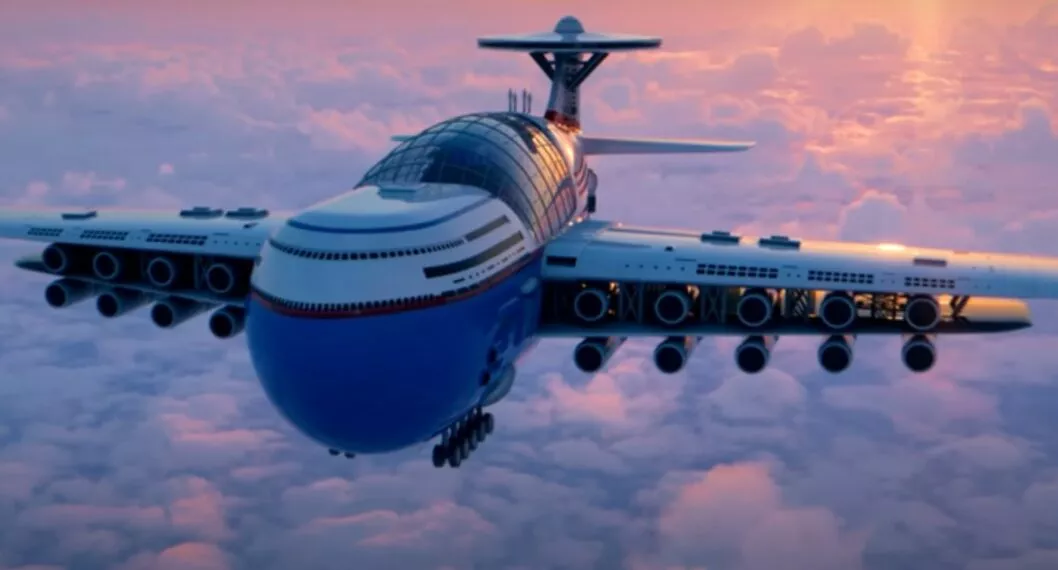 Video de cómo es el avión-hotel, el transporte futurista para que las personas viajen y se hospeden.