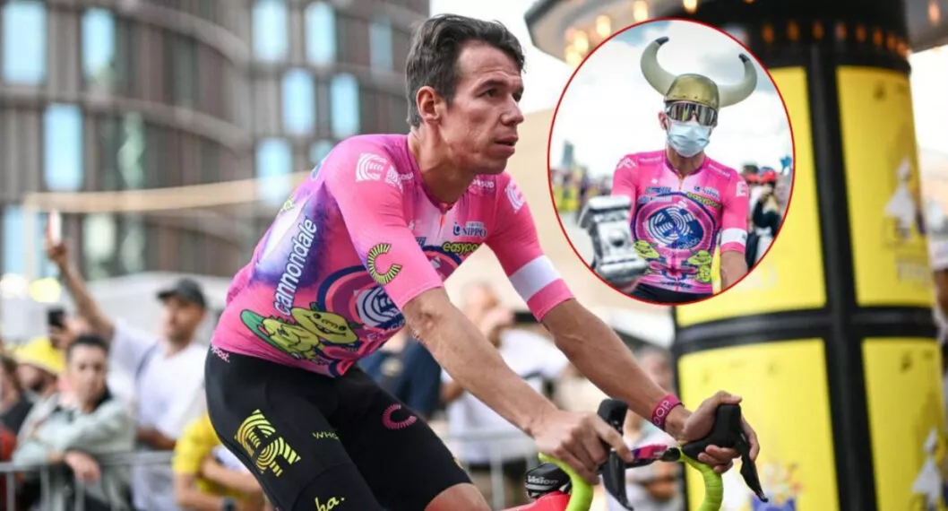 Rigoberto Urán, a propósito de su disfraz en el Tour de Francia en honor a Dinamarca.