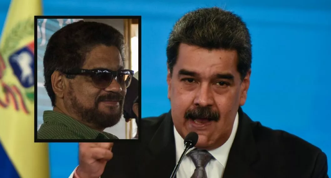 Nicolás Maduro e 'Iván Márquez', a propósito de que dicen que el presidente tomó medidas por noticia de muerte del guerrillero en Venezuela (fotomontaje Pulzo).